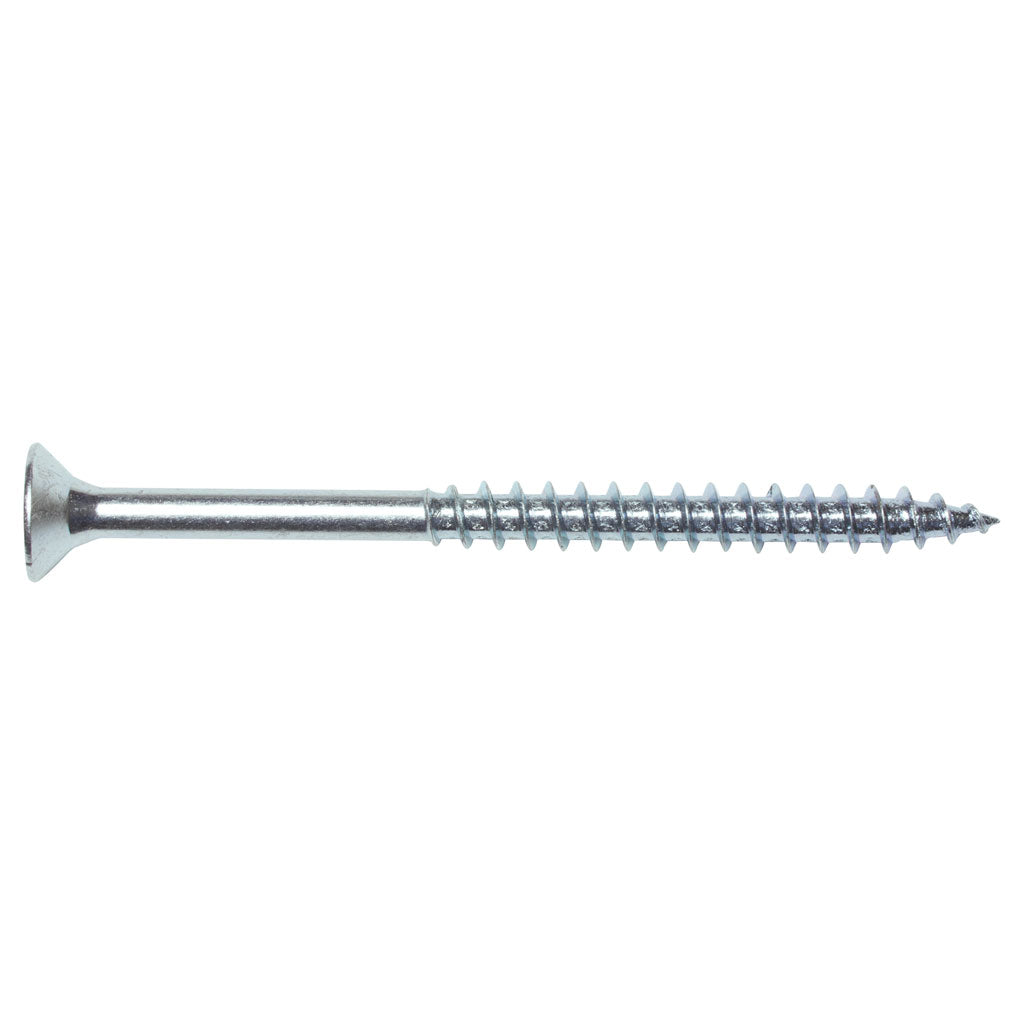 3 X 12 - 1/2 X 4 FX1 Wood Screw Pozi Csk Single Thread BZP & Lub. - 1000 box qty