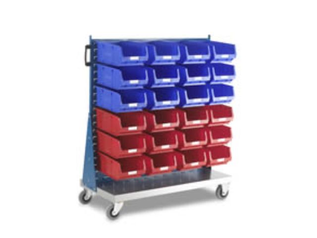 Single Sided Louvred Panel Trolley Bin Kits FD4