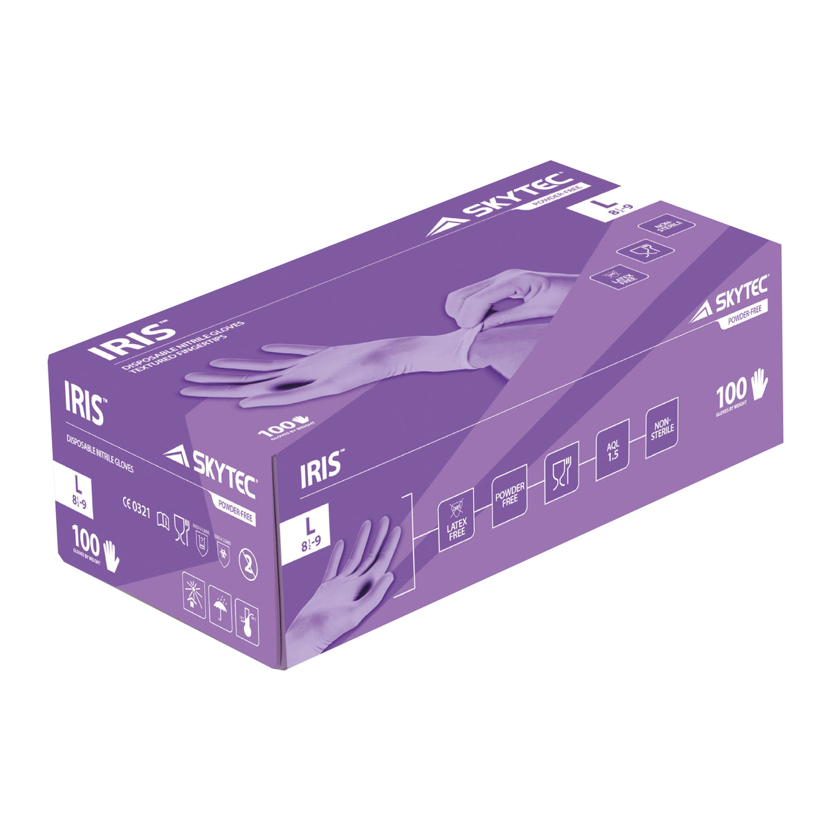 Skytec Box (100) Iris Nitrile Disp Gloves