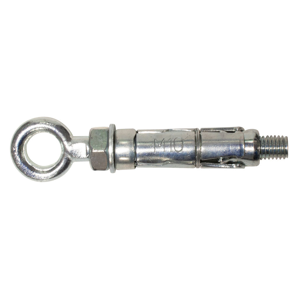 M10 Eye Bolt Shield Anchor Zinc Plated (CR3) (Forged Type) - 50 box qty