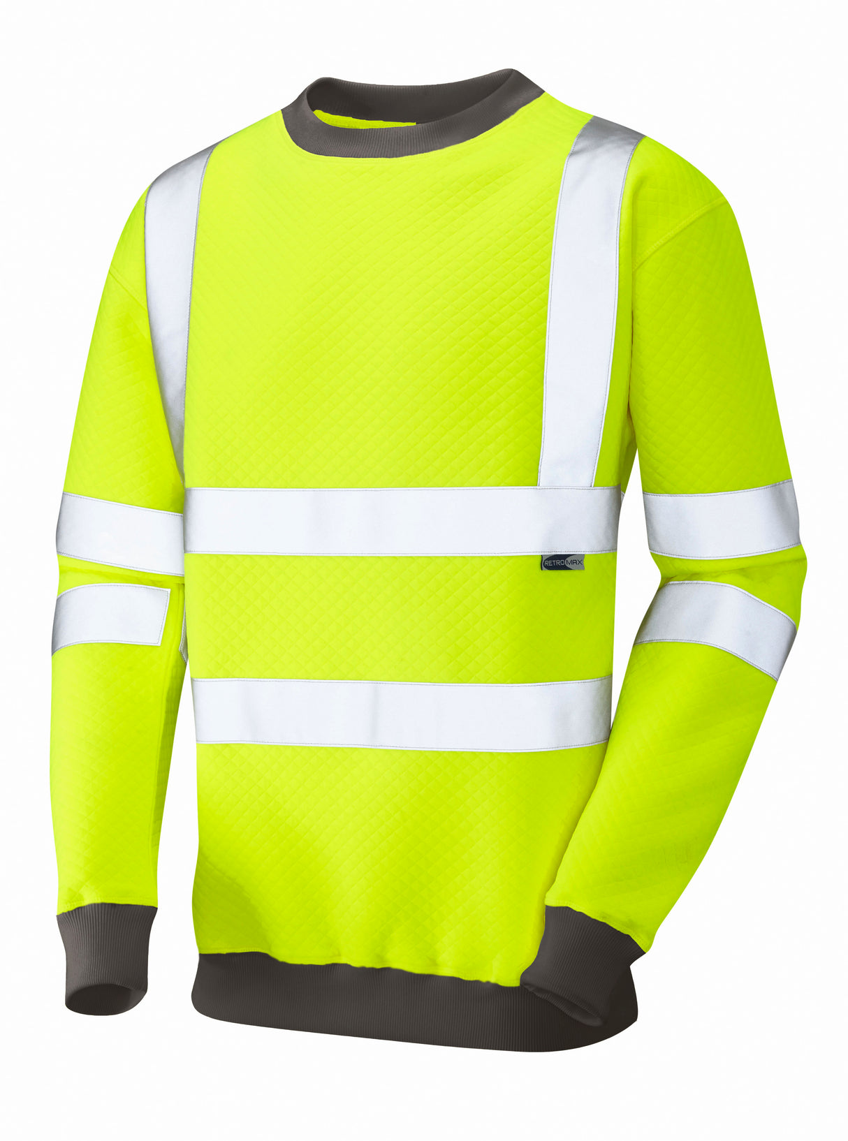 Leo Winkleigh ISO 20471 Crew Neck Hi Viz Sweatshirt
