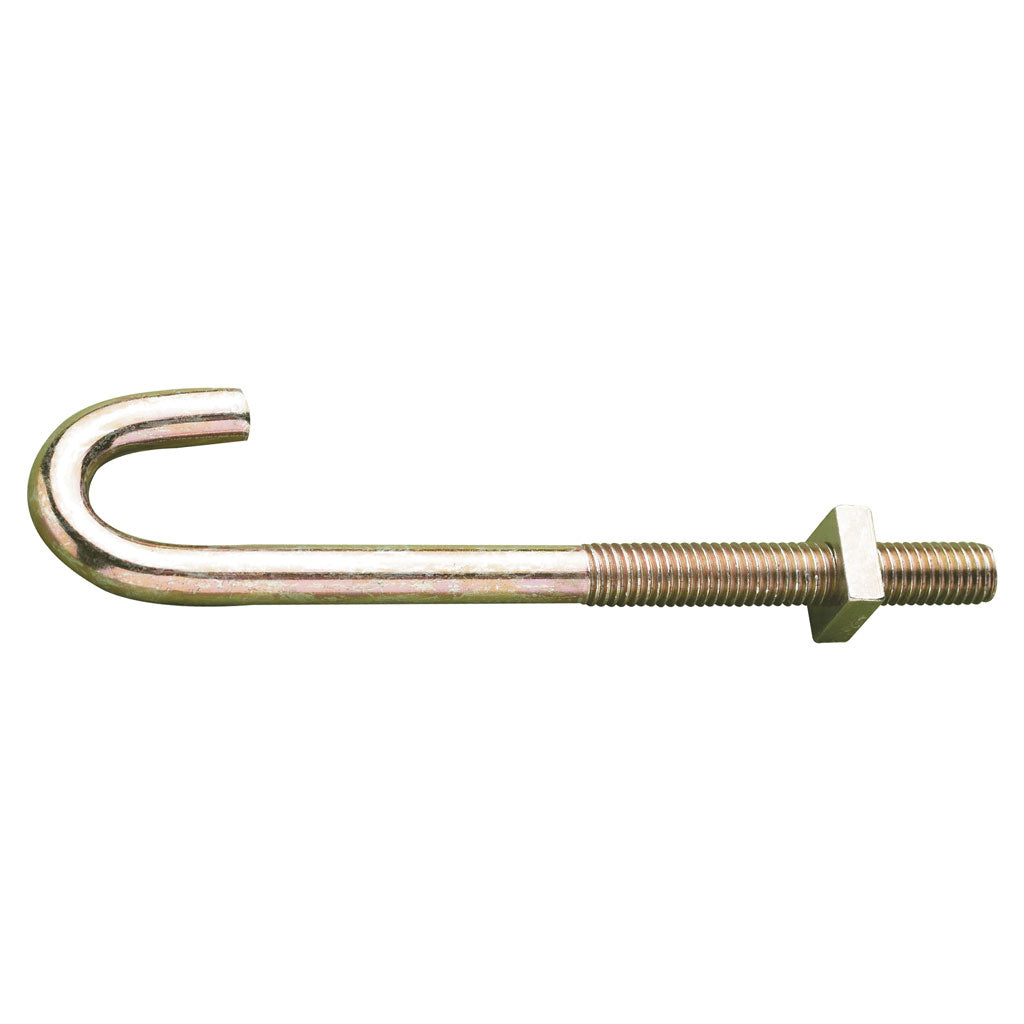M6 x 60 ZY MS Hook Bolt & Nuts - 100 box qty