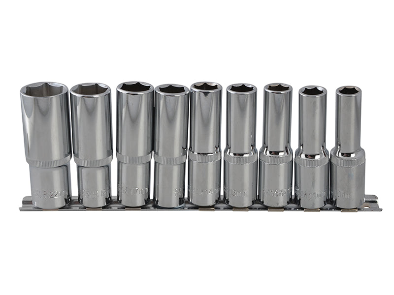 BlueSpot Tools 1/2in Drive Deep Socket Set, 9 Piece