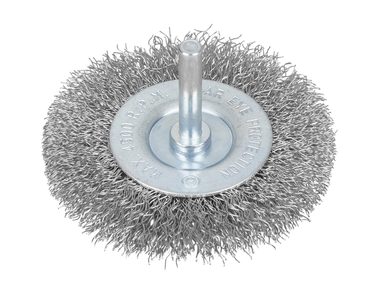 BlueSpot Tools Flat Steel Wire Wheel Brush