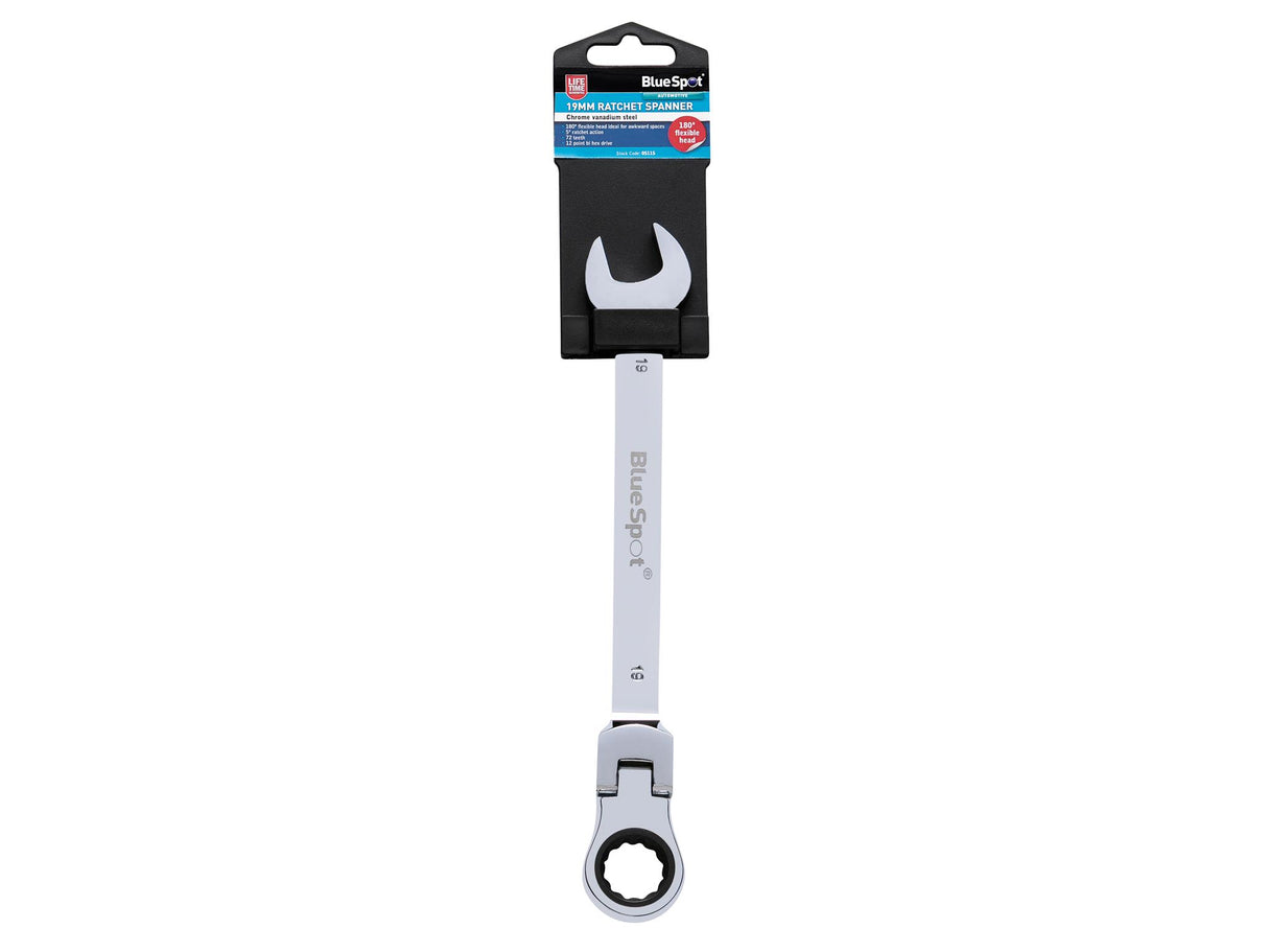 BlueSpot Tools Flexible Head Ratchet Spanner