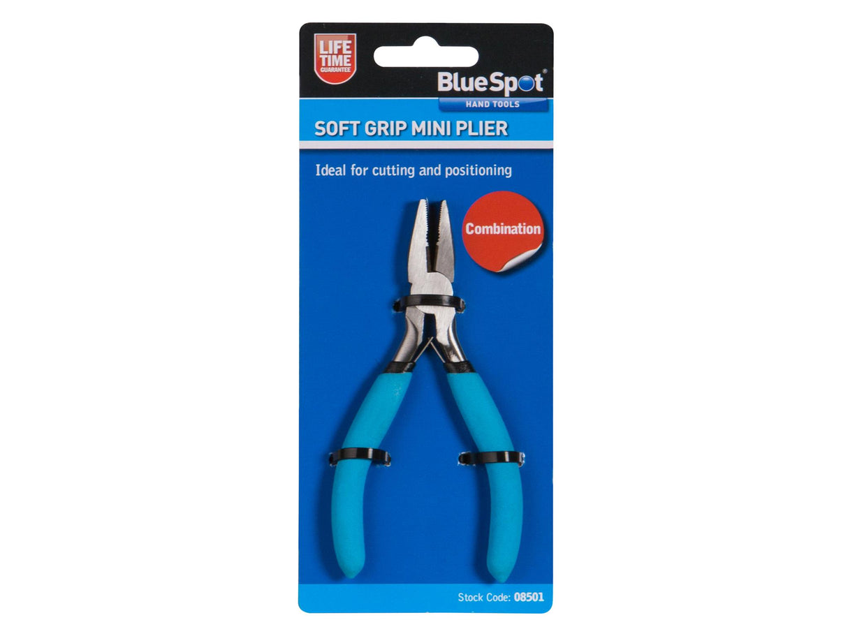 BlueSpot Tools Soft Grip Mini Combination Pliers