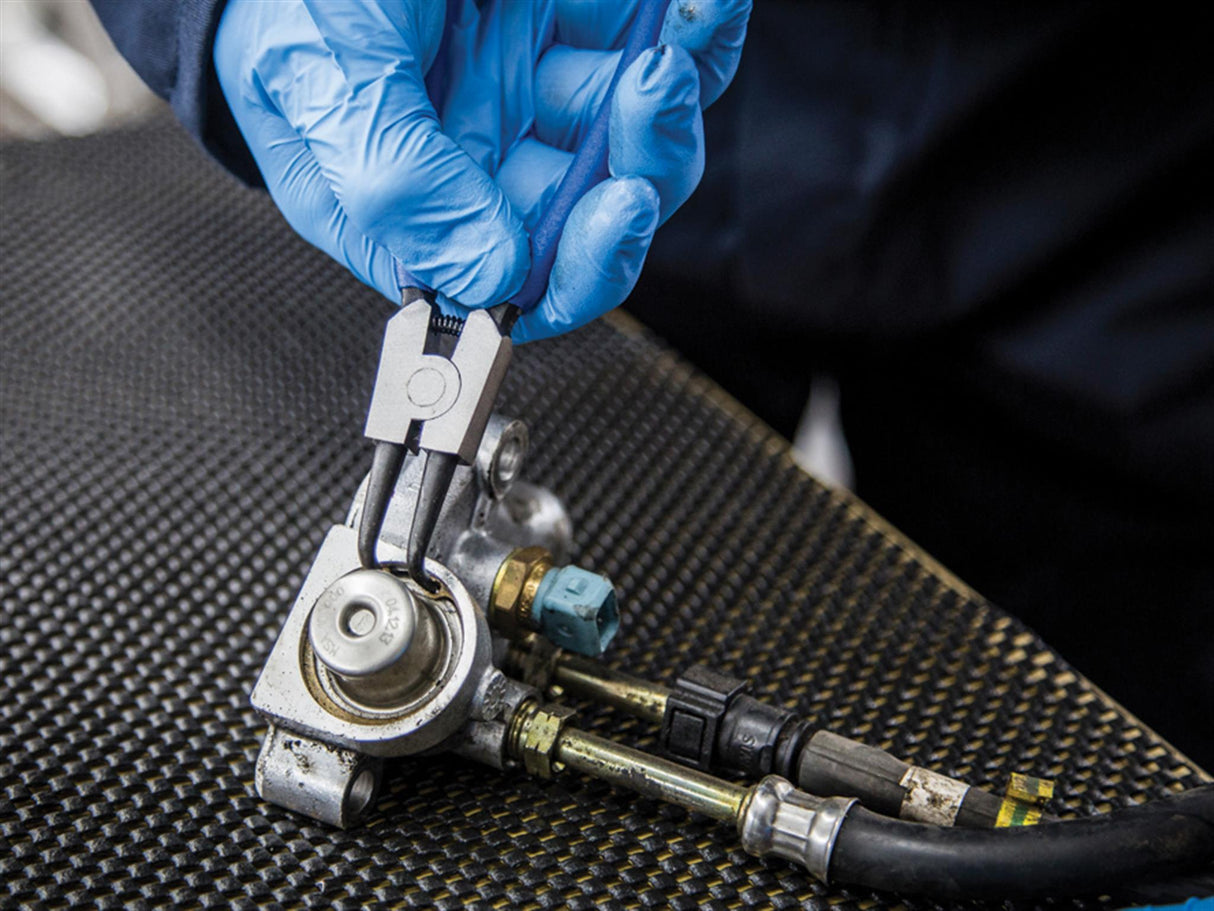 BlueSpot Tools Circlip Pliers External Bent 90° Tip 150mm (6in)