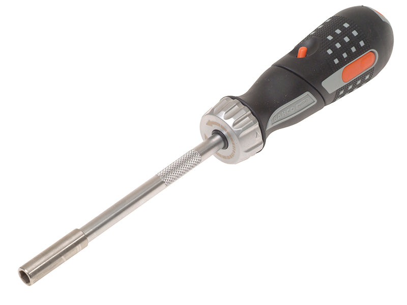Bahco 808050P Pistol Ratchet Screwdriver & 6 Bits