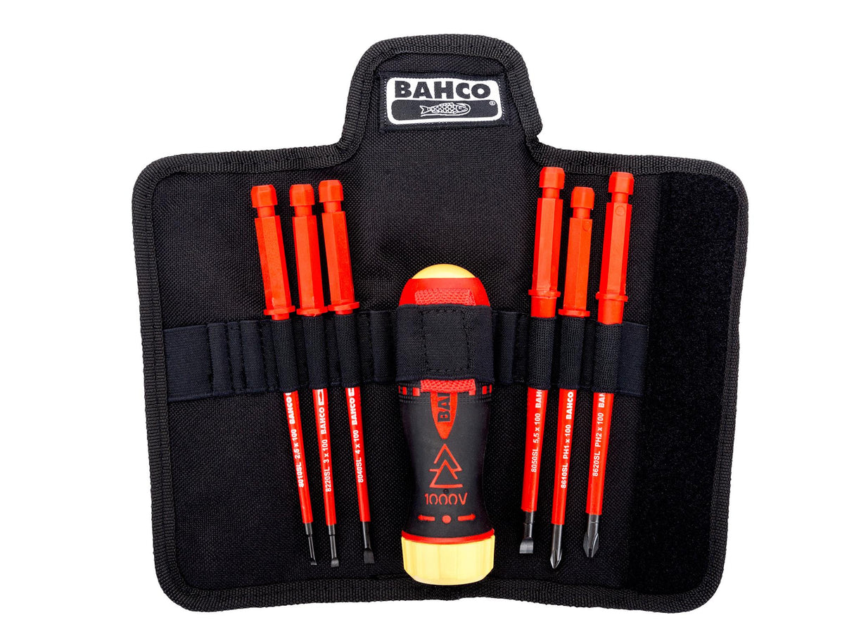 Bahco Insulated Ratcheting Screwdriver Set, 6 Piece