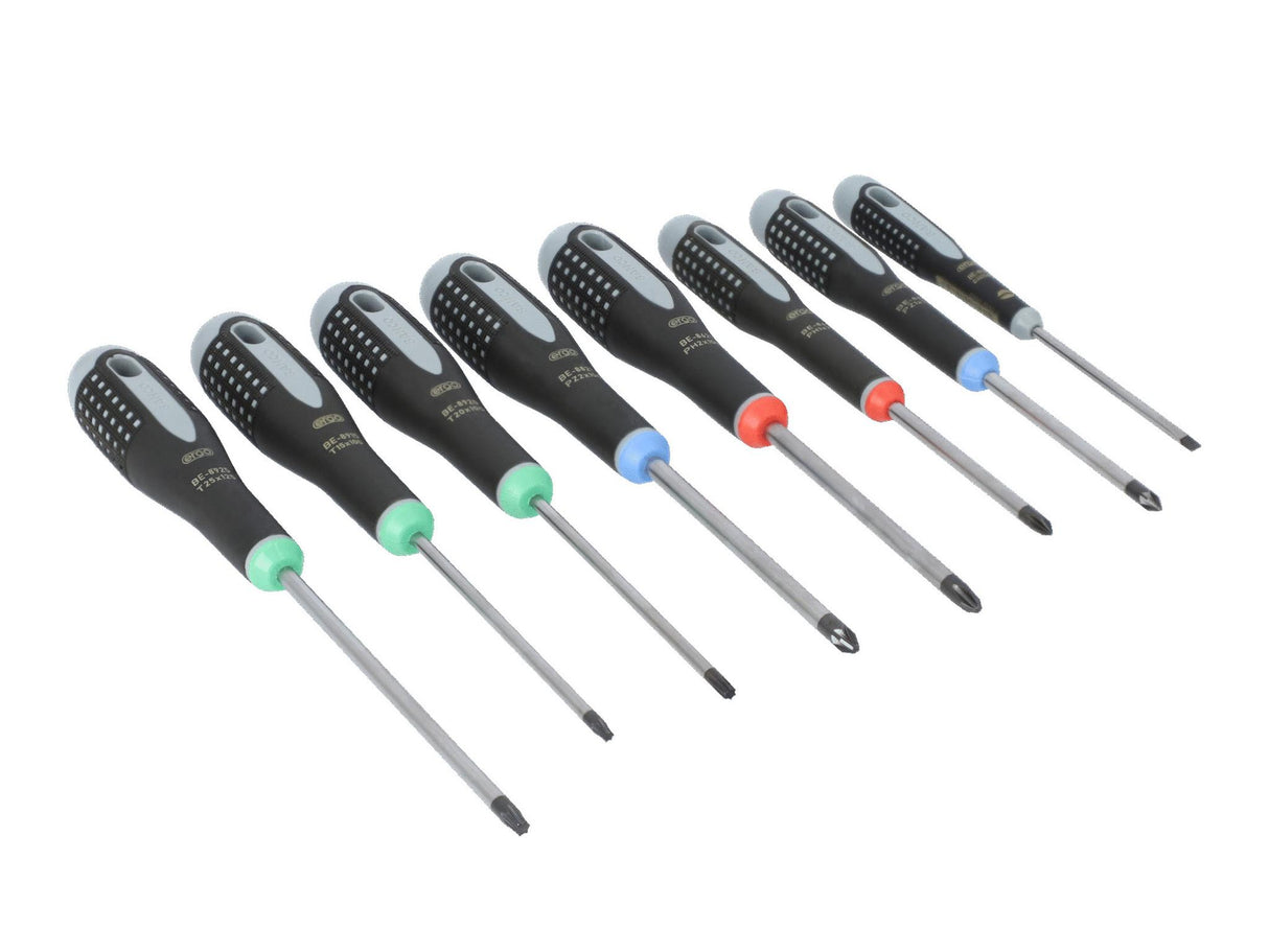 Bahco BE-9872 ERGO Screwdriver Set, 8 Piece