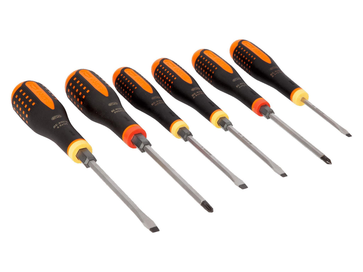 Bahco BE-9881TB ERGO Through Blade Screwdriver Set, 6 Piece