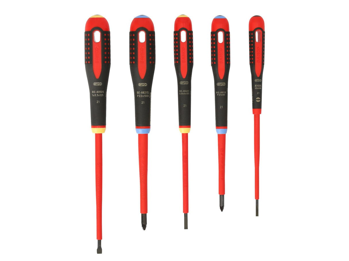 Bahco BE-9882S ERGO™ VDE Insulated Screwdriver Set, 5 Piece