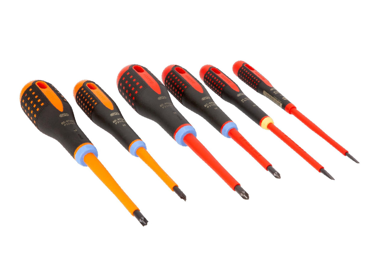 Bahco BE-9884S ERGO VDE Insulated Screwdriver Set, 6 Piece