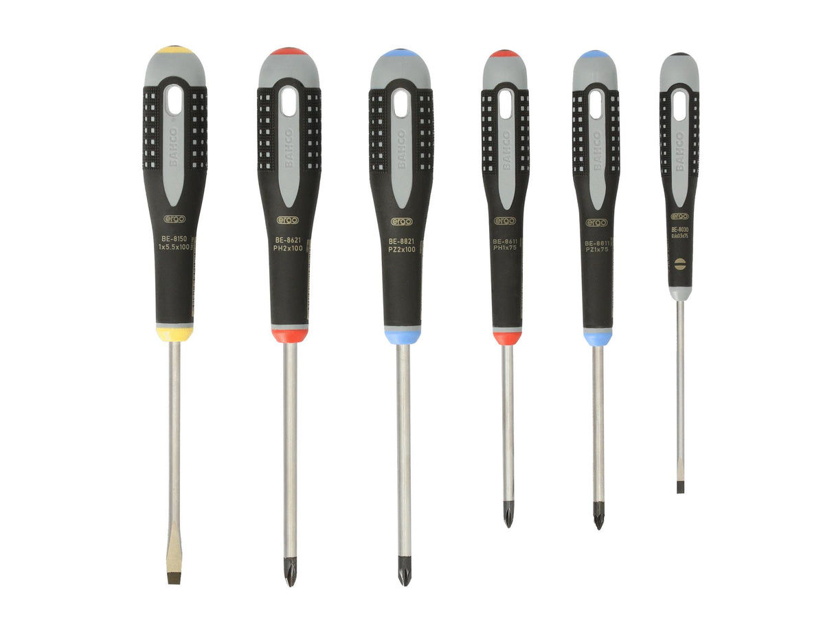 Bahco BE-9886 ERGO™ Screwdriver Set, 6 Piece