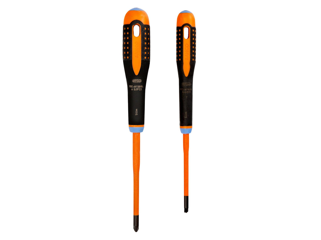 Bahco BE-9890SL ERGO™ Slim VDE Insulated Screwdriver Set, 2 Piece