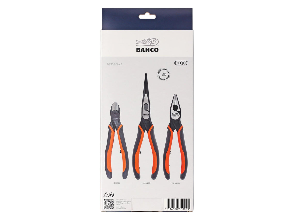Bahco XMAS 9897G/3-XE Plier Set, 3 Piece