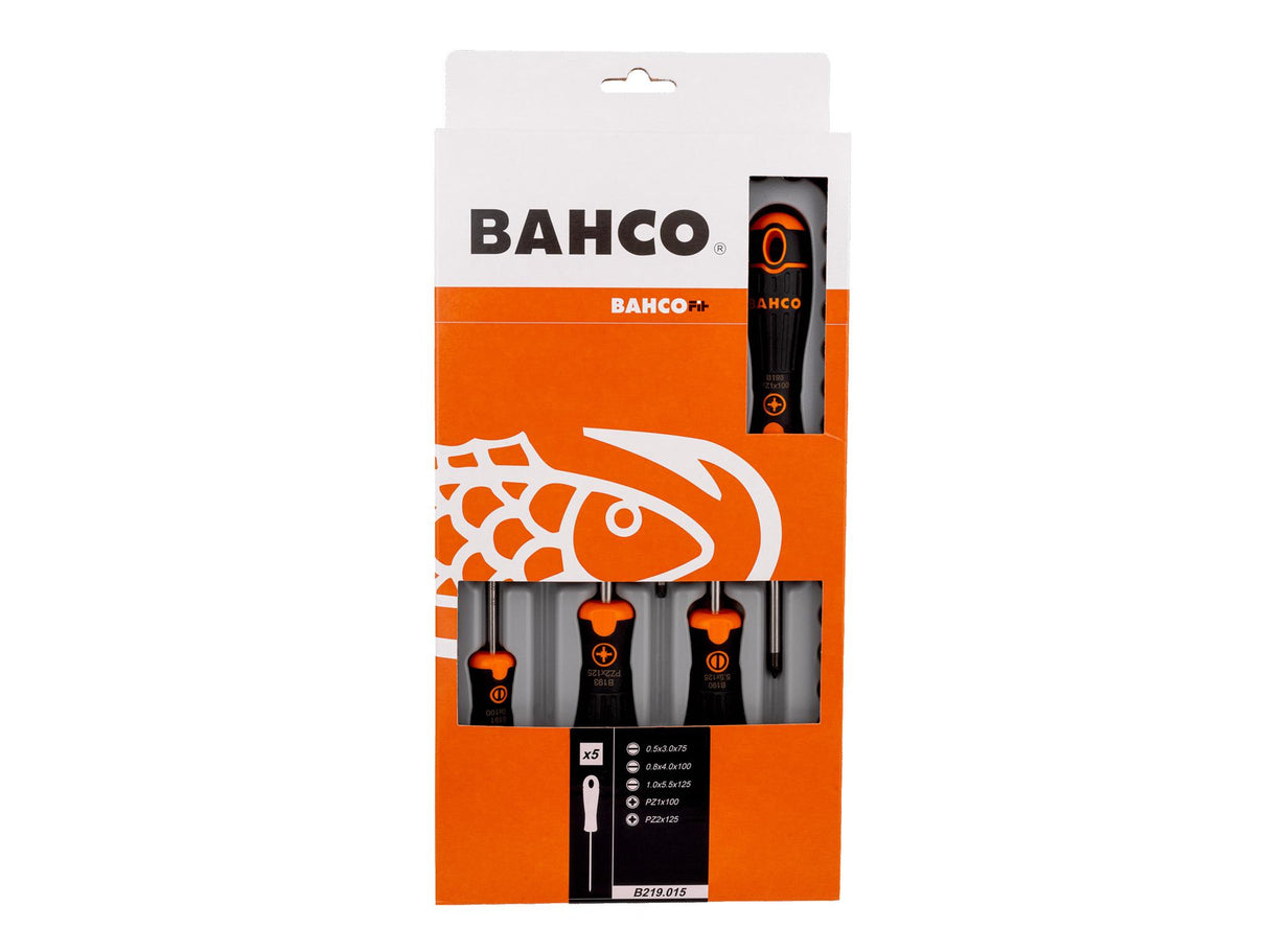 Bahco B219.015 BAHCOFIT Screwdriver Set, 5 Piece