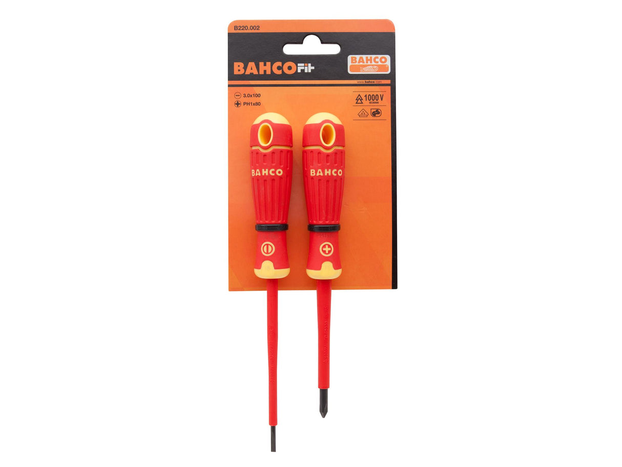 Bahco B220.002 BAHCOFIT Insulated Screwdriver Set, 2 Piece