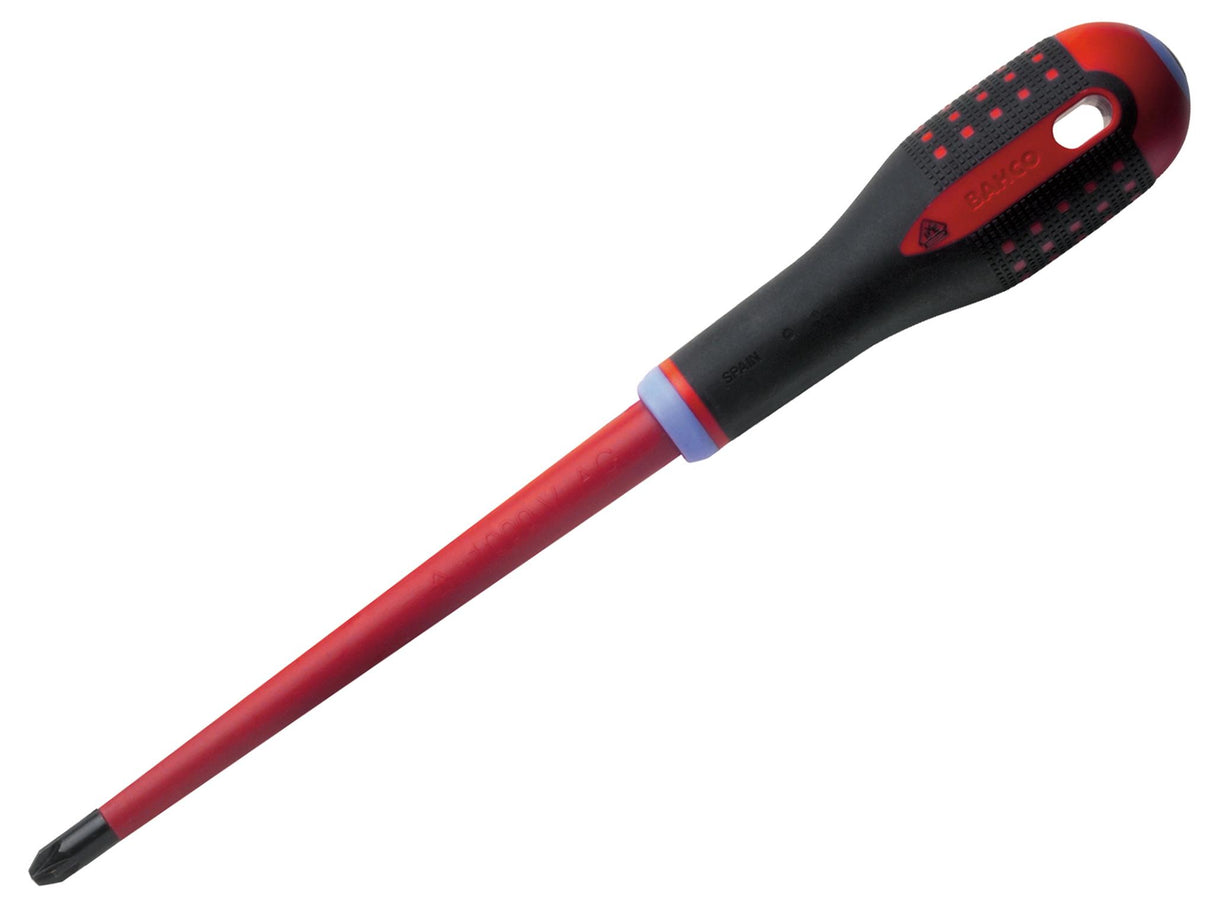 Bahco ERGO Slim VDE Insulated Screwdriver, Pozidriv