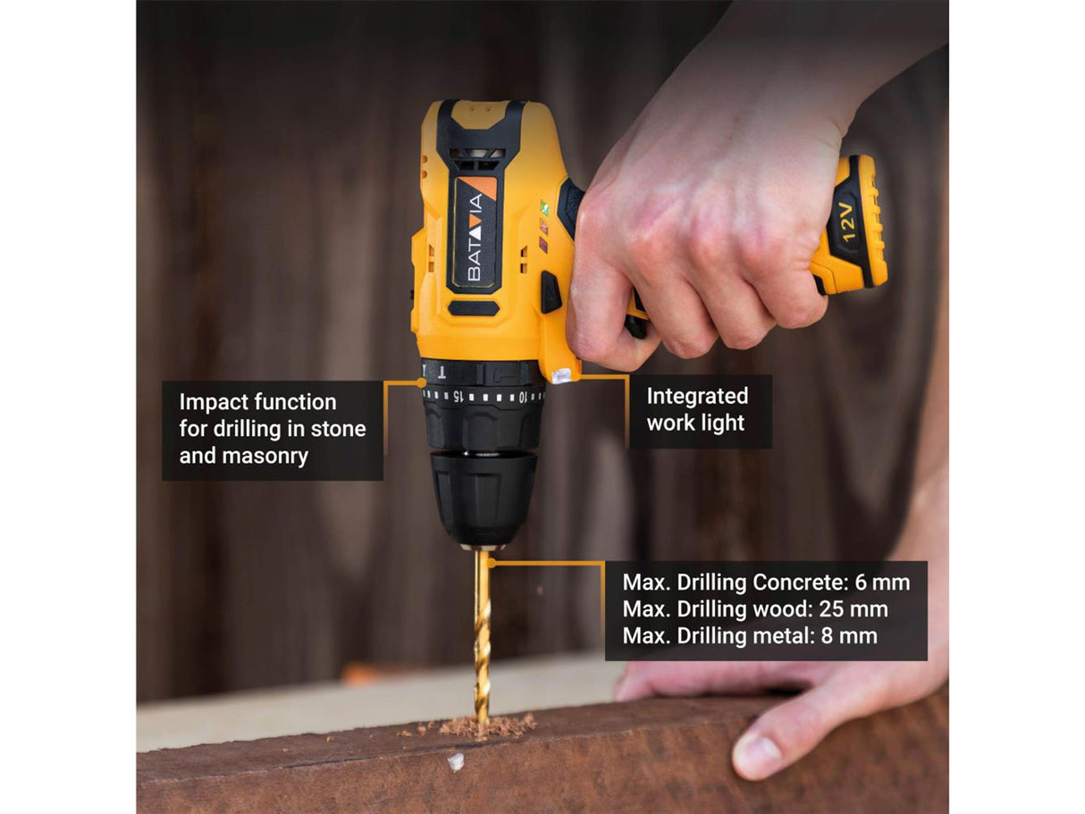 Batavia FIXXPACK Combi Drill 12V Bare Unit