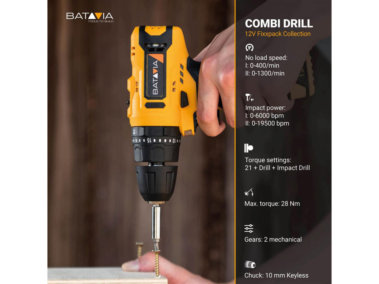 Batavia FIXXPACK Combi Drill 12V Bare Unit