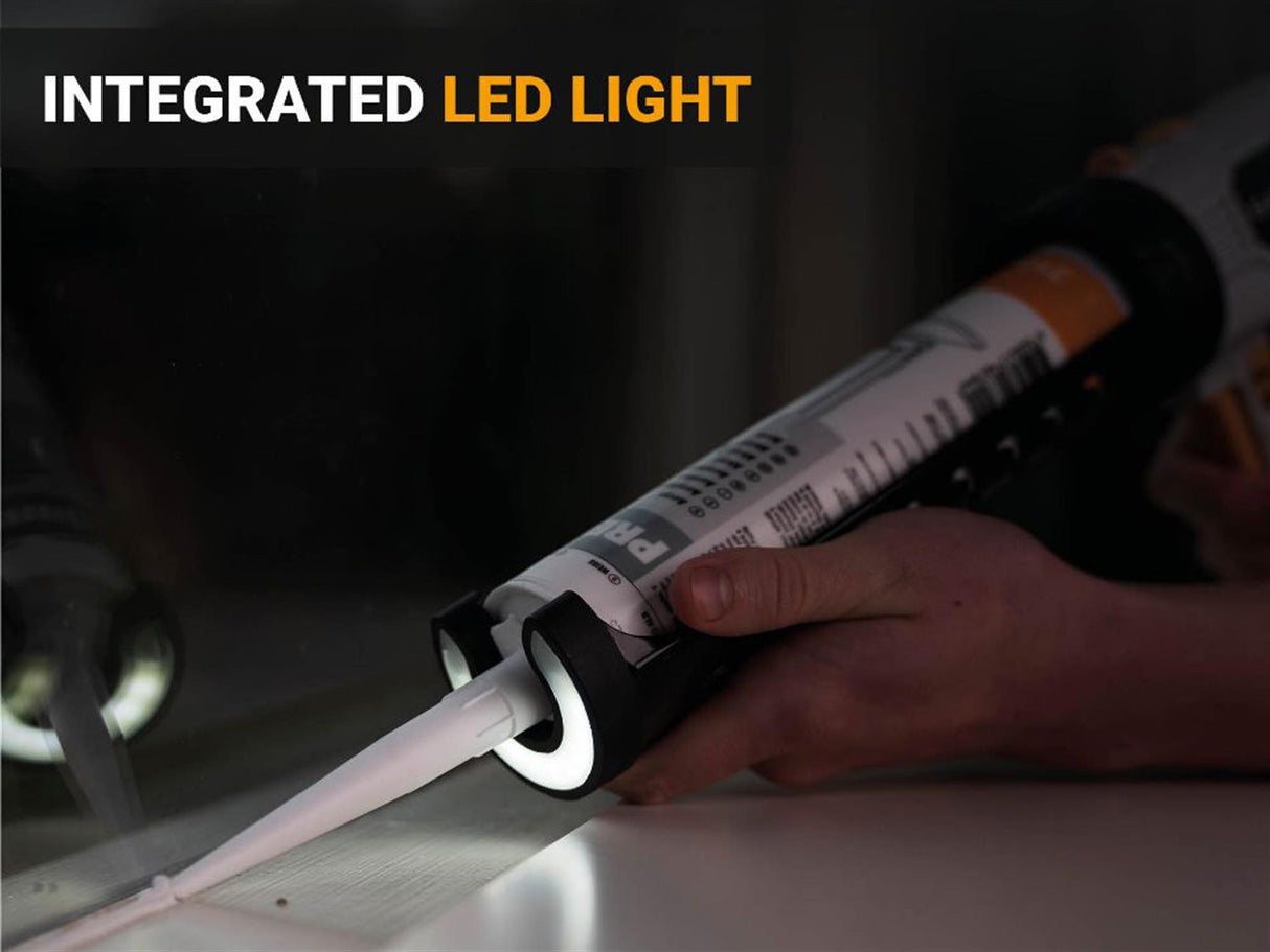 Batavia MAXXPUSH Caulking Gun with LED Light 6V (AA Batteries)