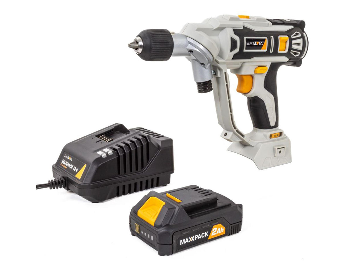 Batavia MAXXPACK Twin Drill & Screwdriver 18V 1 x 2.0Ah Li-ion