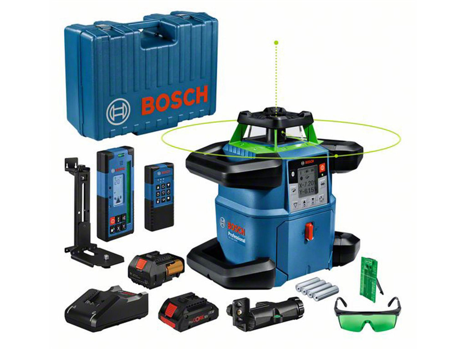 Bosch GRL 650 CHVG Professional Rotation Laser Set, 4 Piece