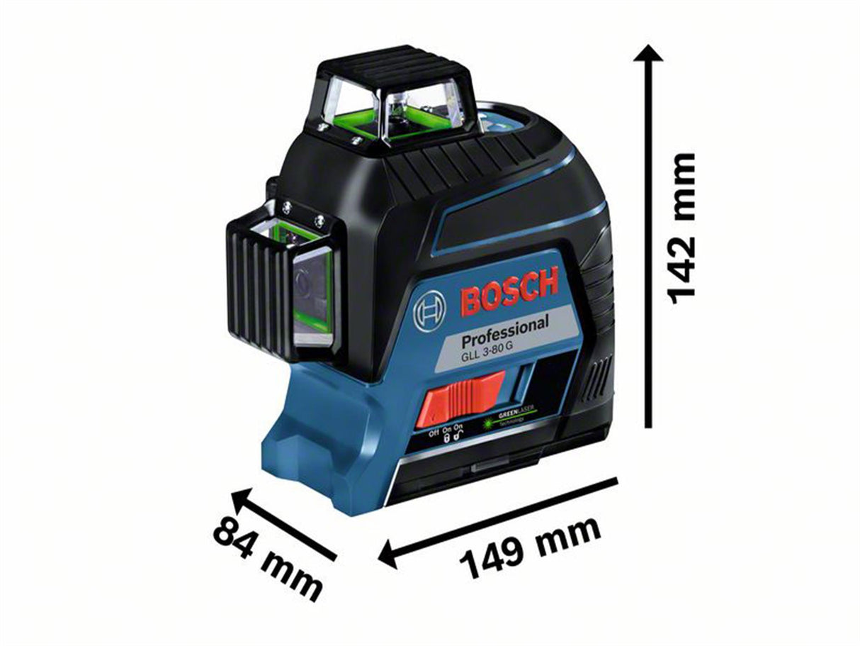 Bosch GLL 3-80 CG Professional 360° Line Laser + BM 1 Professional Universal Mount