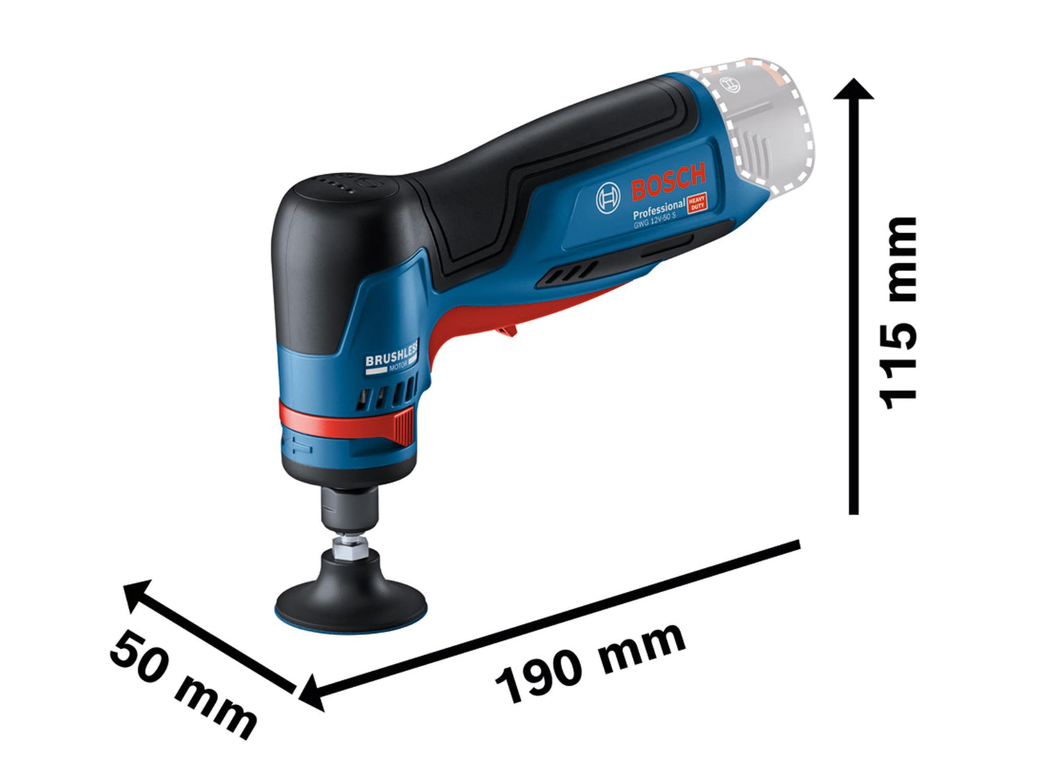 Bosch GWG 12V-50 S Professional Rotary Grinder 12V Bare Unit