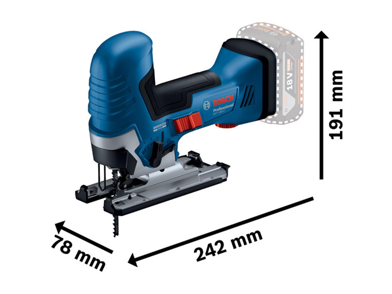 Bosch GST 18V-125 S Professional Jigsaw 18V Bare Unit