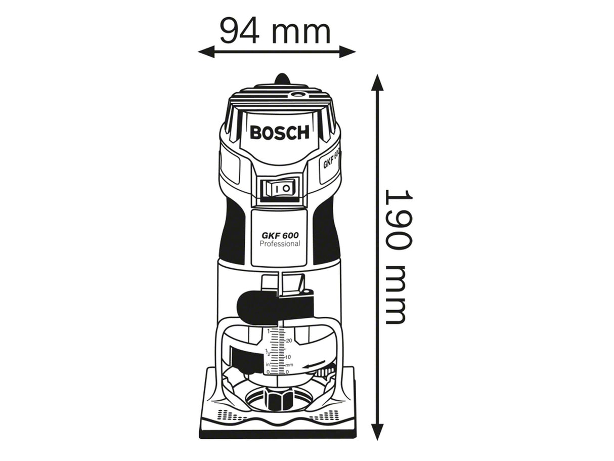 Bosch GKF 600 Professional Palm Router 600W 240V