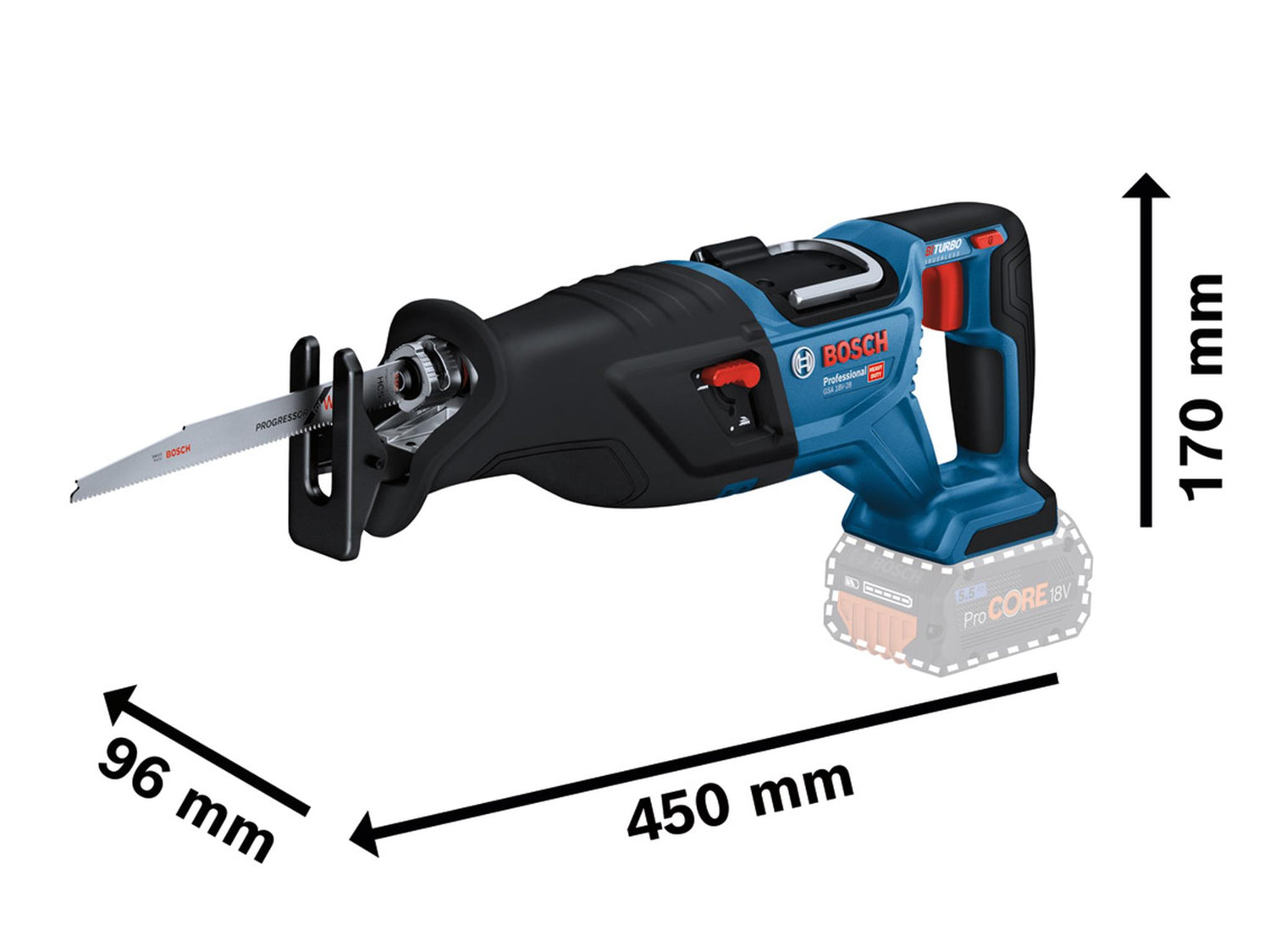 Bosch GSA 18V-28 Pro BITURBO Reciprocating Saw