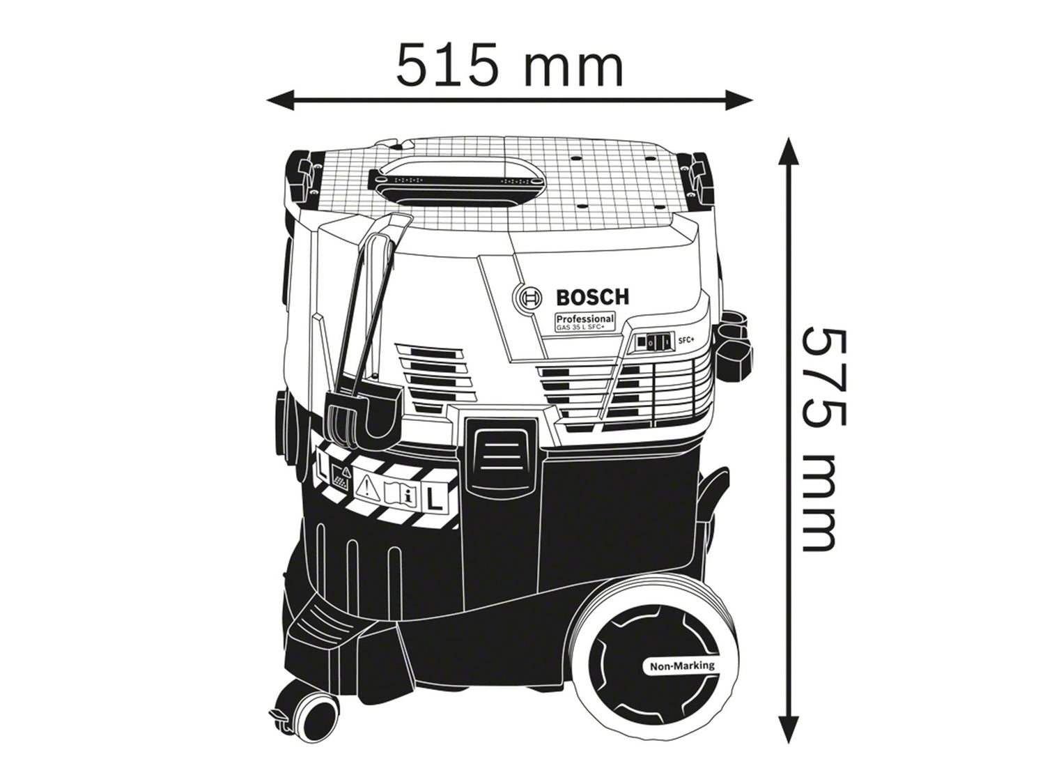 Bosch GAS 35 L SFC+ Professional L-Class Wet & Dry Vacuum 1200W 240V