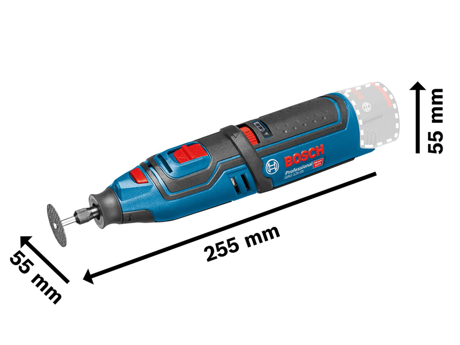 Bosch GRO 12V-35 Rotary Tool 12V Bare Unit
