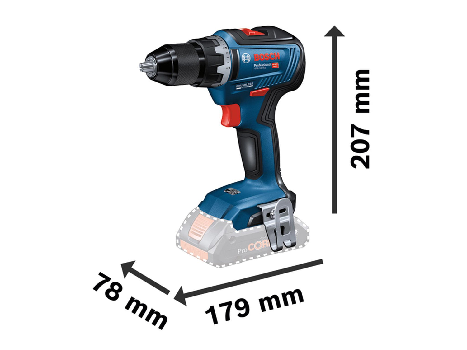 Bosch GSR 18V-55 Professional Drill Driver