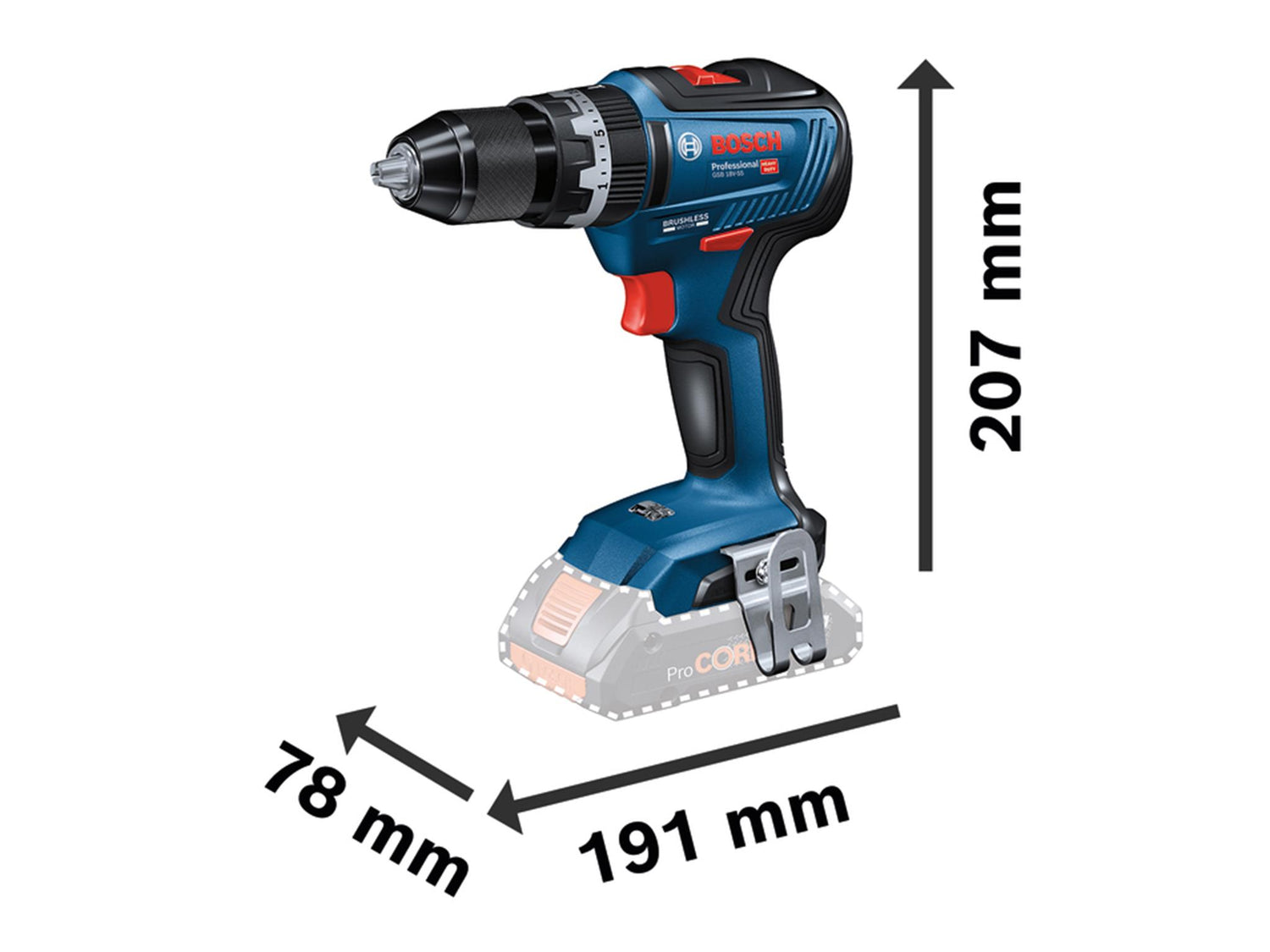 Bosch GSB 18V-55 Professional Combi Drill