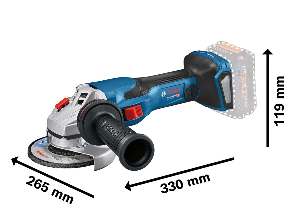 Bosch GWS 18V-15C Professional BITURBO Angle Grinder 125mm 18V Bare Unit