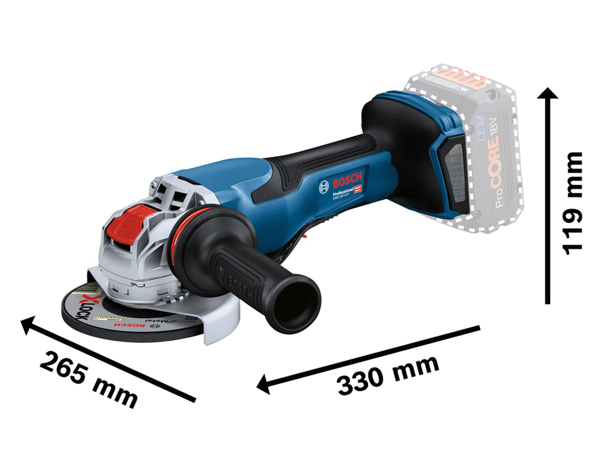 Bosch GWX 18V-15 P Professional BITURBO Angle Grinder 125mm 18V Bare Unit