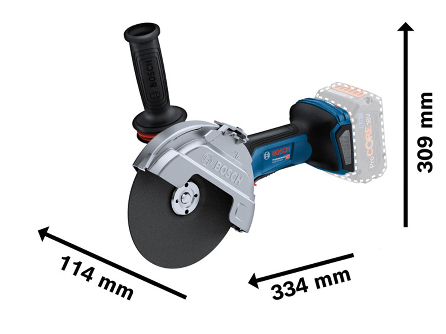 Bosch GWS 18V-180 PC BITURBO Angle Grinder 180mm 18V Bare Unit