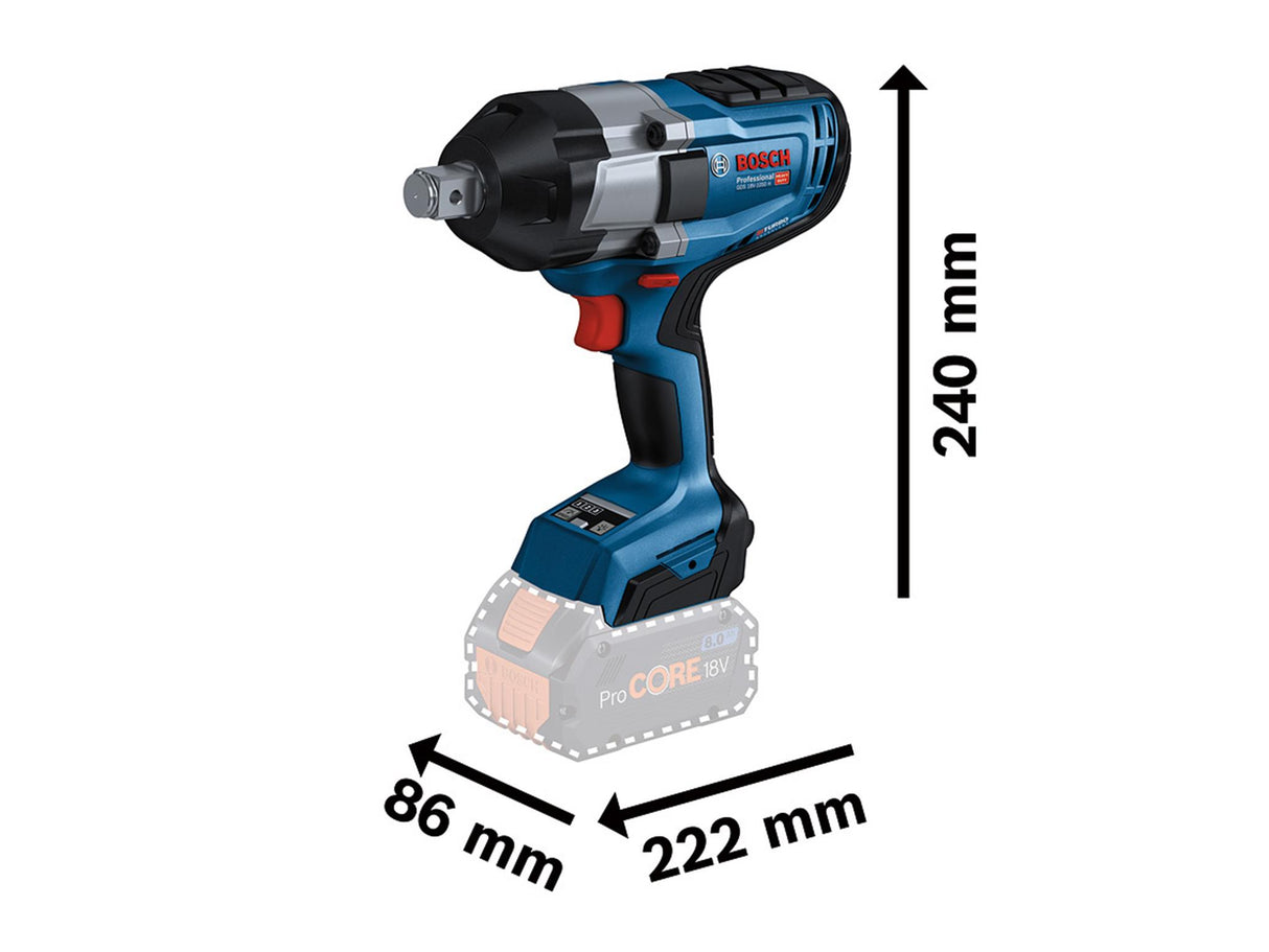 Bosch GDS 18V-1050 H Pro BITURBO 3/4in Impact Wrench 18V Bare Unit