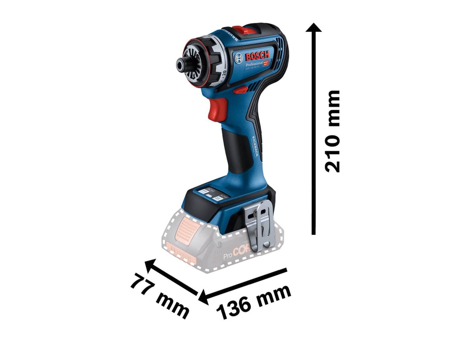 Bosch GSR 18V-90 FC Pro FlexiClick Drill Driver