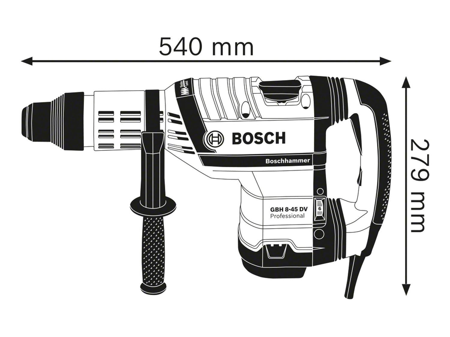 Bosch GBH 8-45 DV SDS-Max Professional Rotary Hammer 1500W 110V