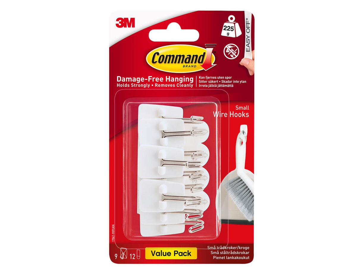 Command White Wire Hooks