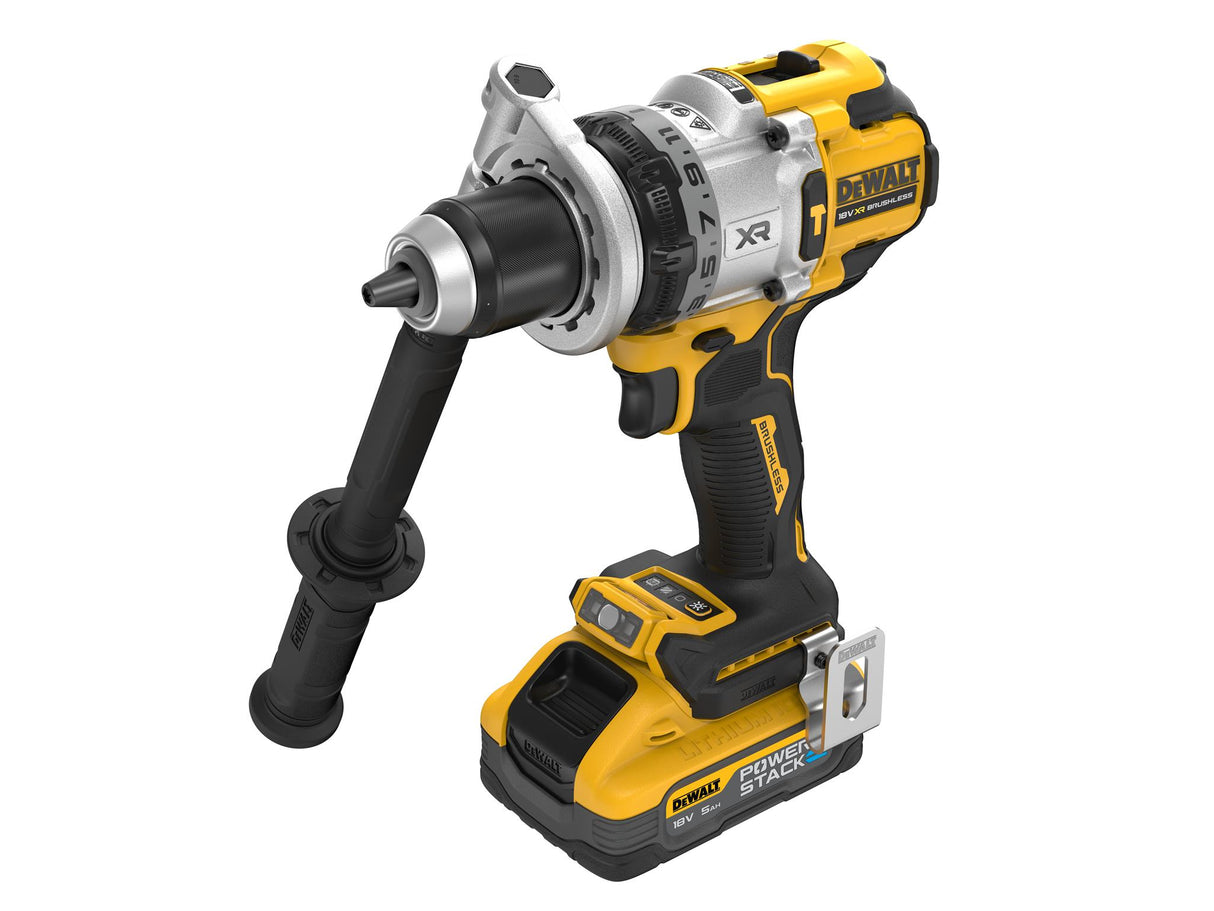 DEWALT DCD1007H2T Hammer Drill 18V 2 x 5.0Ah POWERSTACK Li-ion