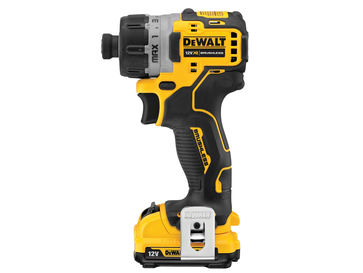 DEWALT DCF601D2 XR Brushless Sub-Compact Screwdriver 12V 2 x 2.0Ah Li-ion