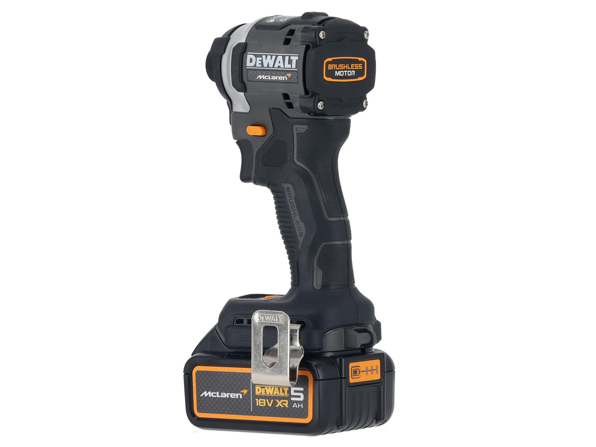DEWALT DCF85MP2T McLaren F1 XR Brushless 1/4in Impact Driver 18V 2 x 5.0Ah Li-ion