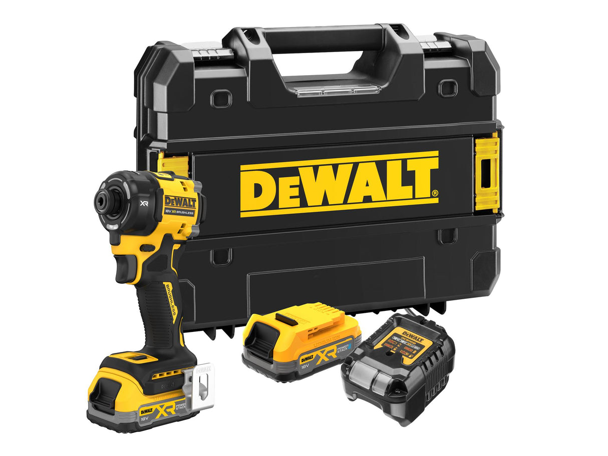 DEWALT DCF870E2T Hyrdralic Impact Driver 18V 2 x 1.7Ah POWERSTACK Li-ion
