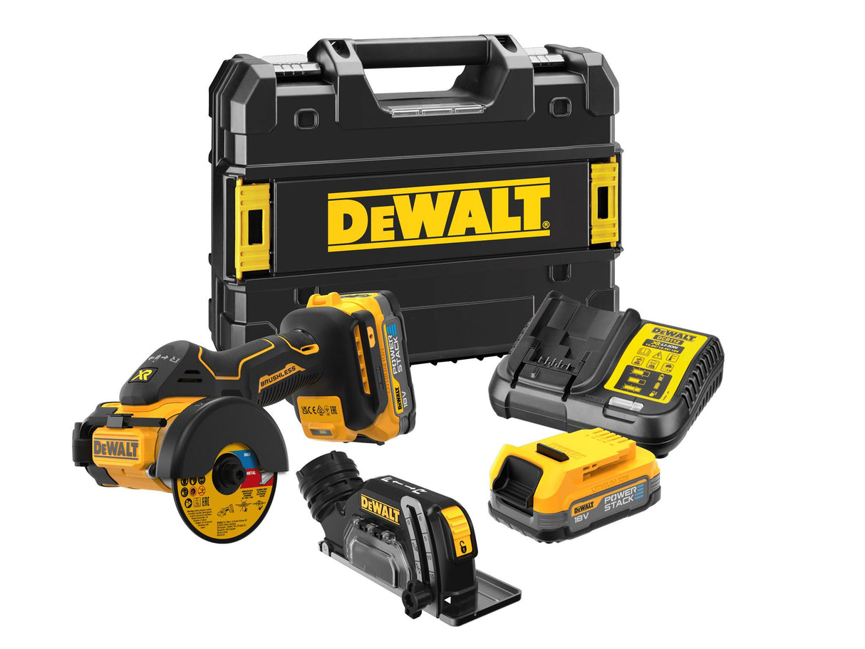 DEWALT DCS438E2T XR BL Cut Off Tool 18V 2 x 1.7Ah POWERSTACK Li-ion