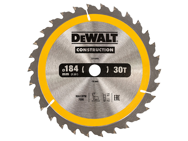 DEWALT Portable Construction Circular Saw Blade